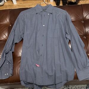 Banana Republic Men's Gray Patterned Dress Shirt